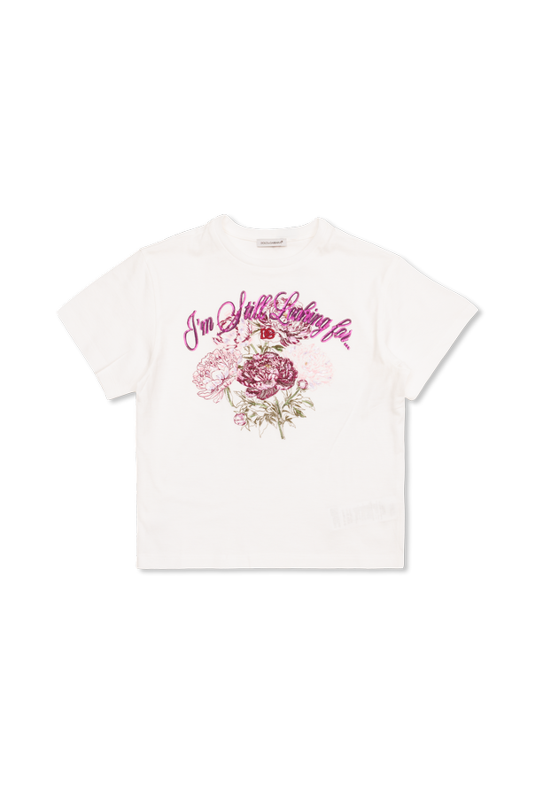 Cotton T-shirt with print od Dolce & Gabbana Kids