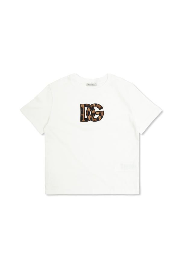 T-shirt with logo patch od Dolce & Gabbana Kids