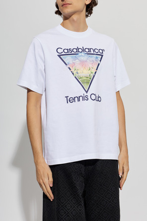 Casablanca T-shirt z kolorowym nadrukiem