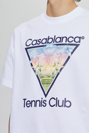Casablanca T-shirt z kolorowym nadrukiem