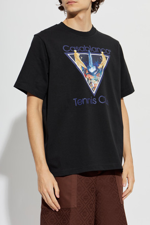 Casablanca T-shirt z kolorowym nadrukiem
