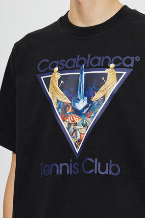 Casablanca T-shirt z kolorowym nadrukiem