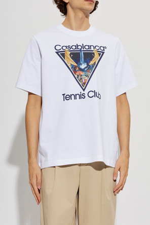 Casablanca T-shirt z kolorowym nadrukiem