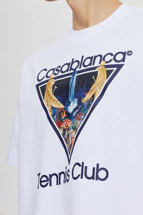 Casablanca T-shirt z kolorowym nadrukiem