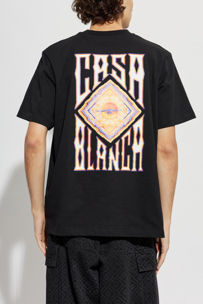 Casablanca T-shirt z kolorowym nadrukiem