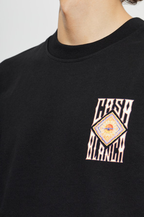 Casablanca T-shirt z kolorowym nadrukiem
