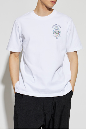 Casablanca T-shirt z kolorowym nadrukiem