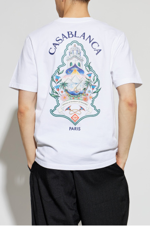 Casablanca T-shirt z kolorowym nadrukiem