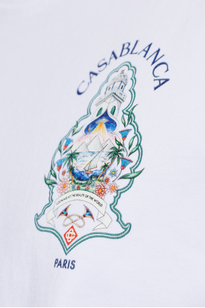 Casablanca T-shirt z kolorowym nadrukiem