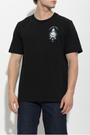 Casablanca T-shirt z kolorowym nadrukiem