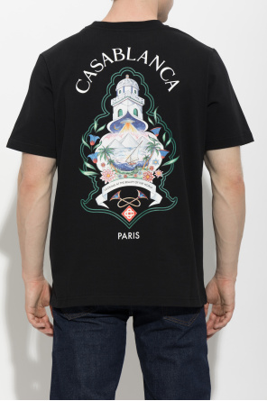 Casablanca T-shirt z kolorowym nadrukiem