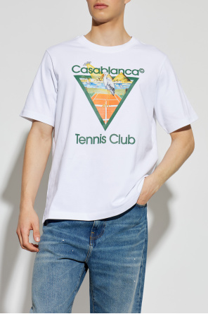 Casablanca T-shirt z kolorowym nadrukiem