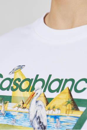 Casablanca T-shirt z kolorowym nadrukiem