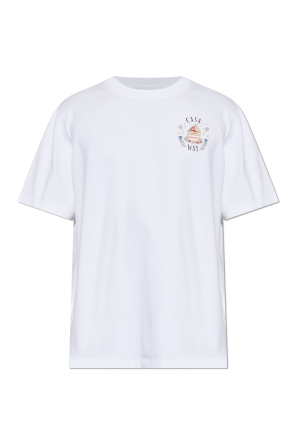 T-shirt z kolorowym nadrukiem od Casablanca