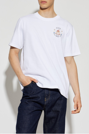 Casablanca T-shirt z kolorowym nadrukiem