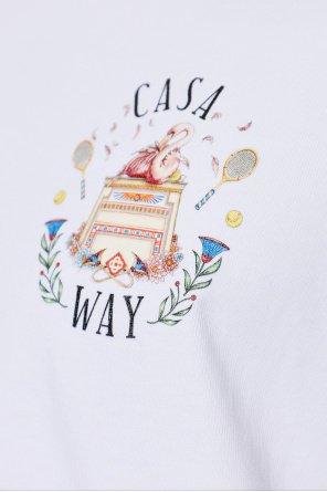 Casablanca T-shirt z kolorowym nadrukiem