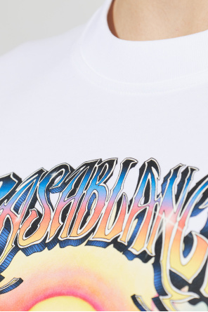 Casablanca T-shirt z kolorowym nadrukiem