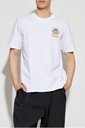 Casablanca T-shirt z kolorowym nadrukiem