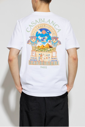 Casablanca T-shirt z kolorowym nadrukiem