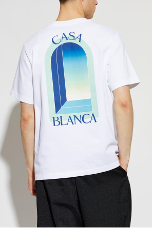 Casablanca T-shirt z kolorowym nadrukiem