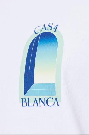 Casablanca T-shirt z kolorowym nadrukiem
