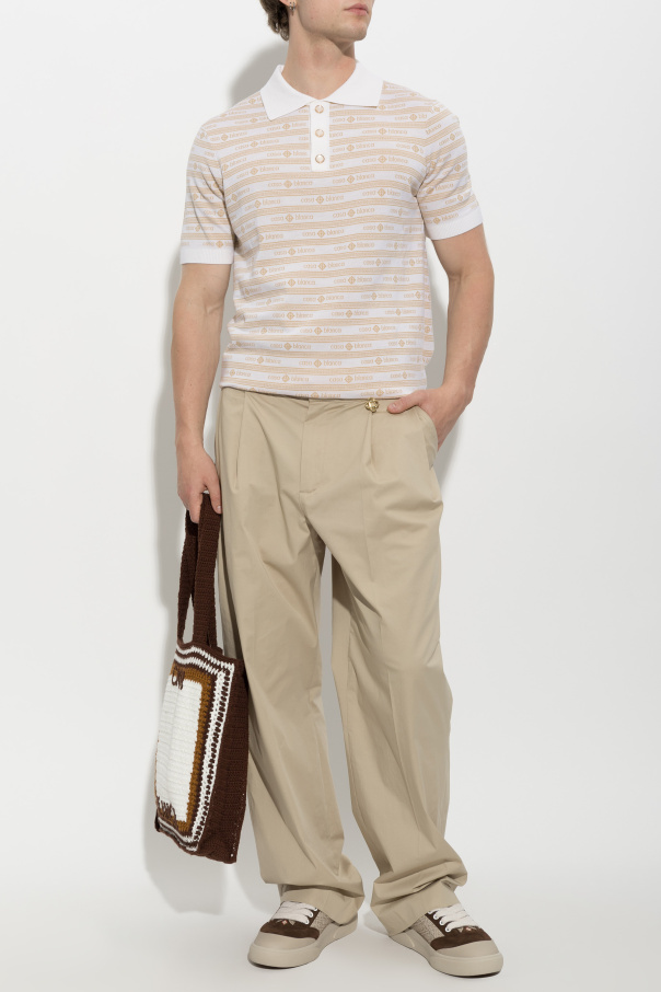 Casablanca Wool polo with monogram