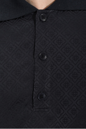 Casablanca Satin polo shirt with monogram