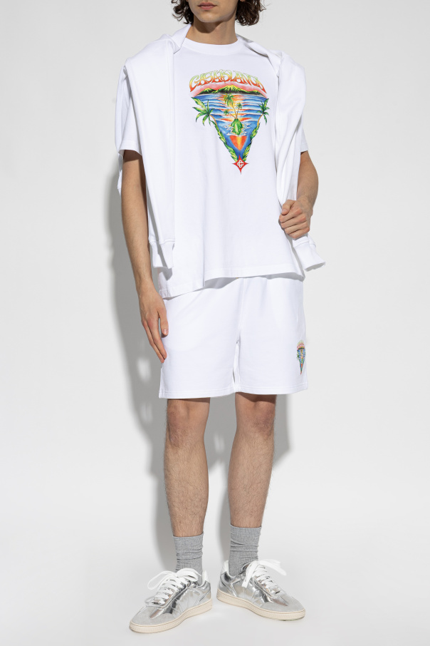 Casablanca T-shirt z nadrukiem