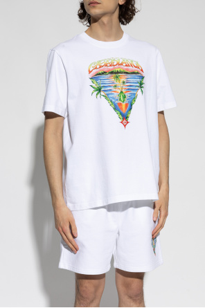 Casablanca T-shirt z nadrukiem