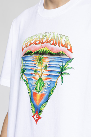 Casablanca T-shirt z nadrukiem