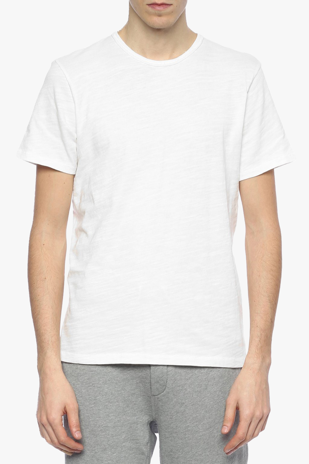 GenesinlifeShops Chad - shirt Rag & Bone - White Crewneck T - T-shirt with  elastic on the sleeves and hem