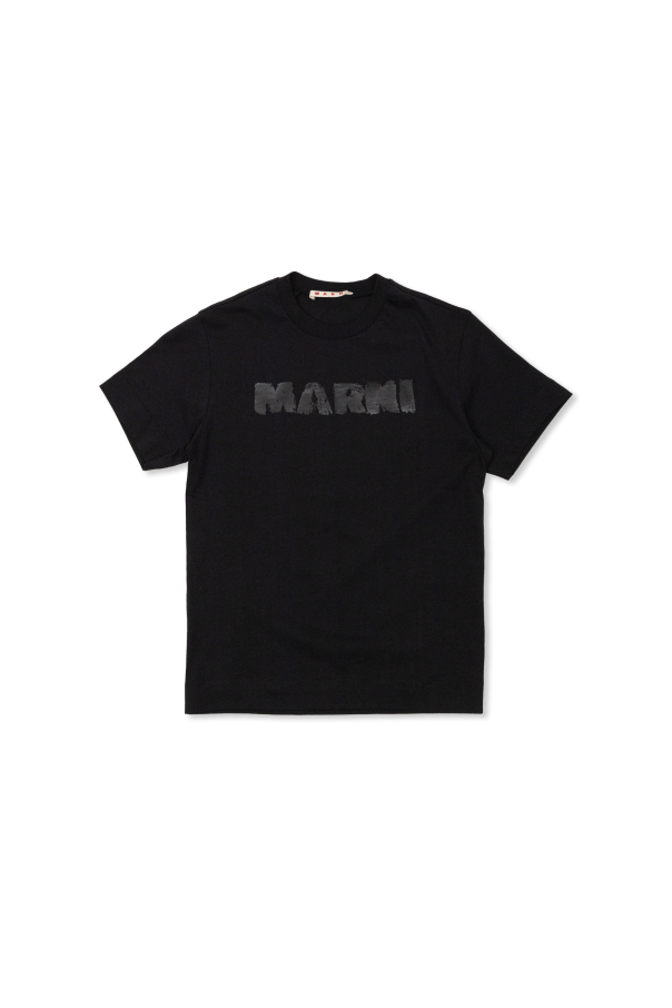 T-shirt with a printed logo od Marni Kids