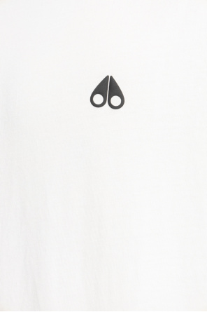 Moose Knuckles logo-patch crewneck sweatshirt Marrone