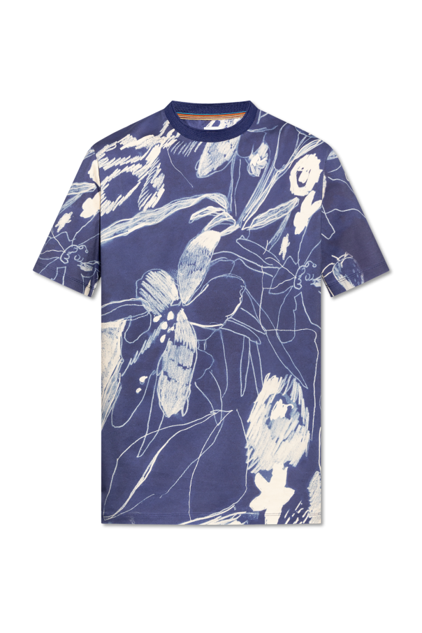 Paul Smith T-shirt z motywem kwiatowym