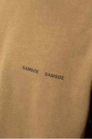 Samsøe Samsøe logo print organic-cotton sweatshirt