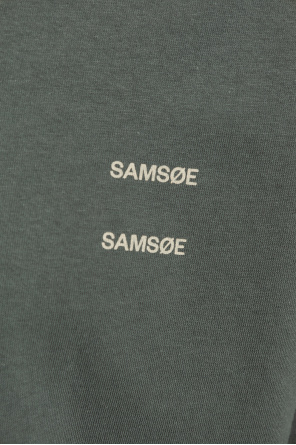 Samsøe Samsøe ‘Joel’ T-shirt batikfarvet with logo
