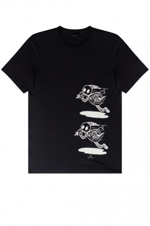 Paul Smith Junior T-Rex print cotton T-Shirt Verde