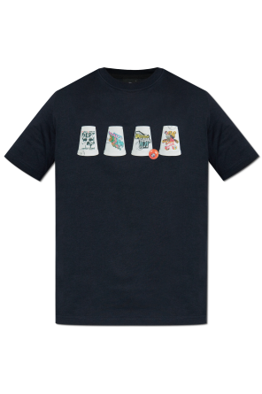 T-Shirt mit buntem Aufdruck