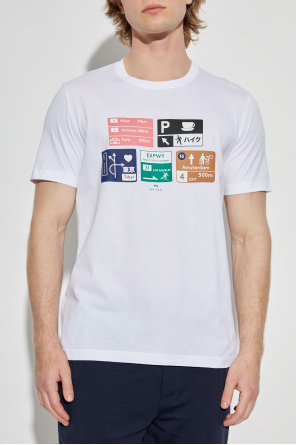 PS Paul Smith T-shirt z kolorowym nadrukiem
