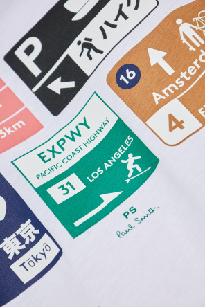 PS Paul Smith T-shirt z kolorowym nadrukiem
