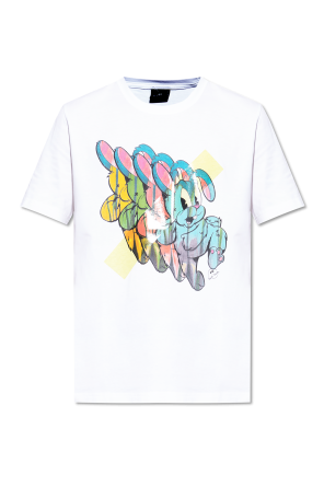 T-Shirt mit buntem Aufdruck