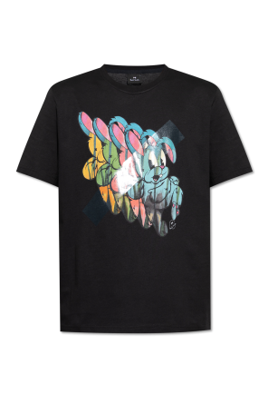 T-Shirt mit buntem Aufdruck