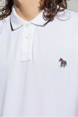 PS Paul Smith logo-embroidered colour-block polo shirt