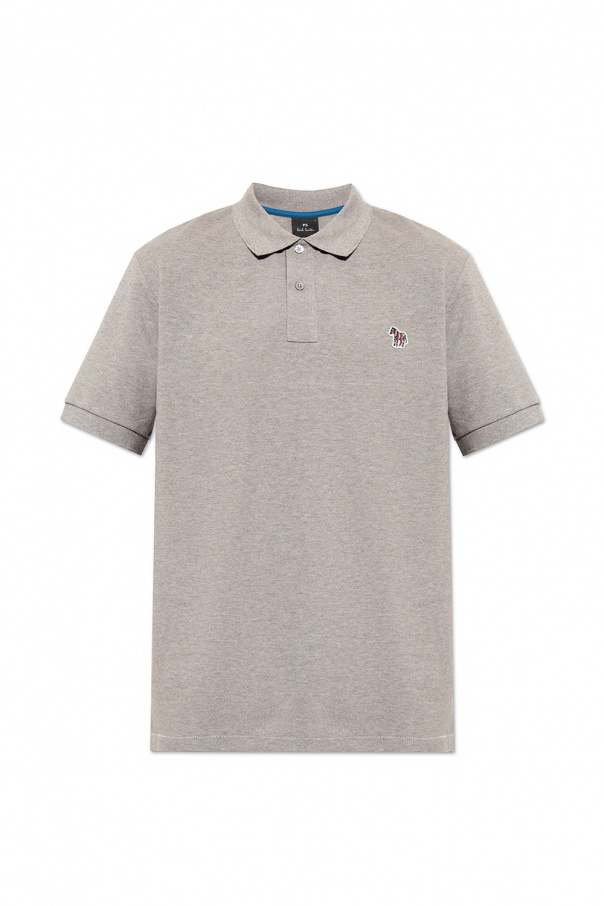 Man Slim Fit Long Sleeved Pique Polo Top HIGHLAND ROSE HEATHER embroidered logo T-shirt from POLO RALPH LAUREN