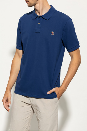 versace blue polo shirt Polo shirt with logo