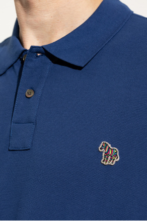 versace blue polo shirt Polo shirt with logo