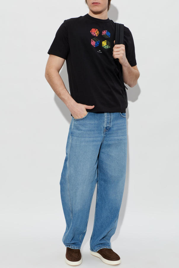 PS Paul Smith T-shirt z kolorowym nadrukiem