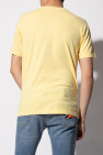PS Paul Smith Beżowy t-shirt o teksturze w kwadraty z logo