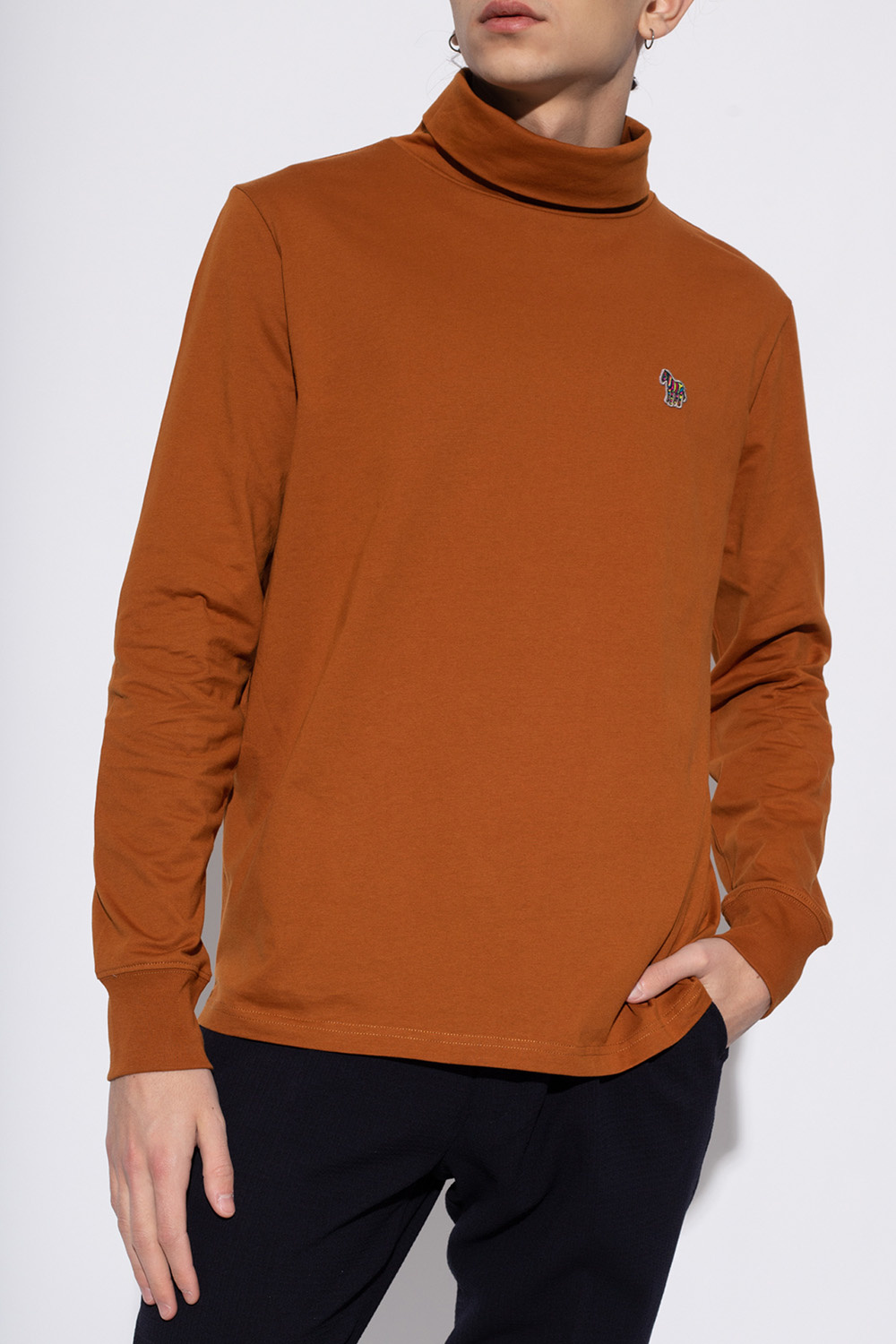 PS Paul Smith Long Sleeve Ribbed V-Neck Sweater