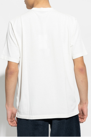 sacai lace-panel T-shirt Weiß Cotton T-shirt